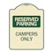 Signmission Designer Series Sign Campers Only, Tan & Green Heavy-Gauge Aluminum Sign, 24" x 18", TG-1824-24289 A-DES-TG-1824-24289 - alternate 1